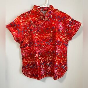 Red Cheongsam Top Chinese New Year CNY XXL Plus Size